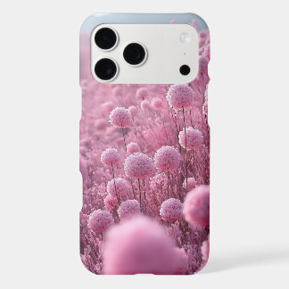Whimsical Pastel Pink Pom-Pom Flower Field Dreams