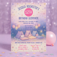 Whimsical Pastel Teepees Sleepover Birthday