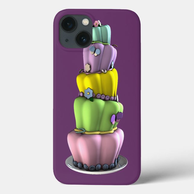 Whimsical Pastel Topsy Turvy Cake Case-Mate iPhone Case (Back)
