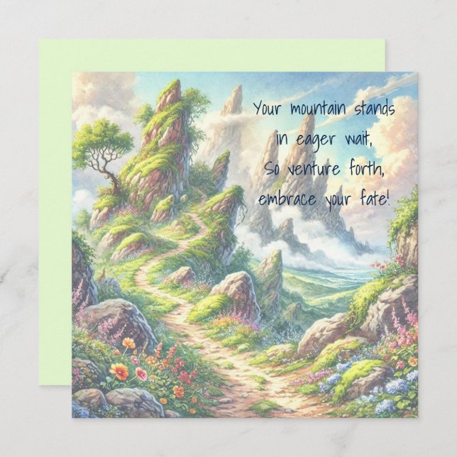 Whimsical Path & Quote Card (Front/Back)
