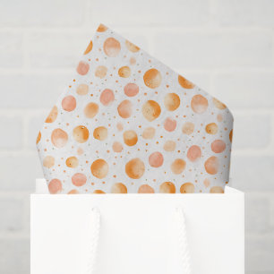 Whimsical Peach Dots Birthday Tissue Paper