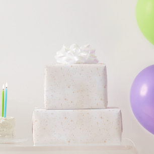 Whimsical Peach Dots Birthday Wrapping Paper