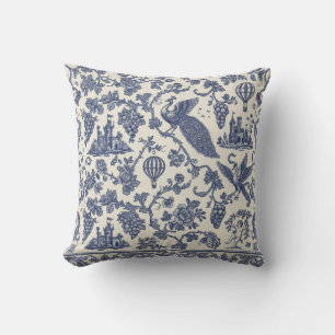 Whimsical peacock  cushion