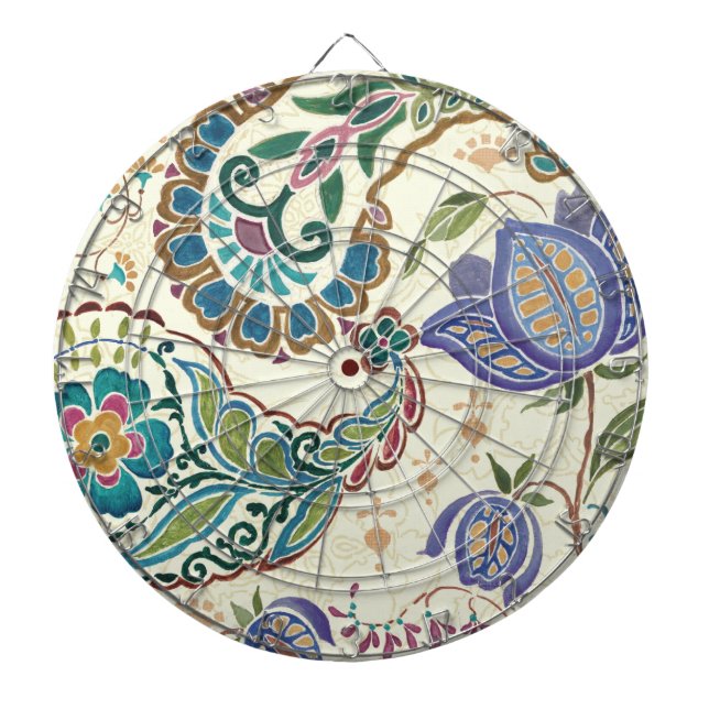 Whimsical Peacock Dartboard (Front)