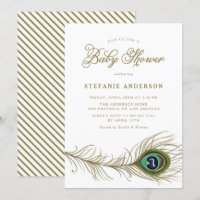 Whimsical Peacock Feather Baby Shower