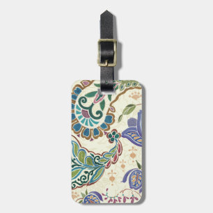 Whimsical Peacock Luggage Tag