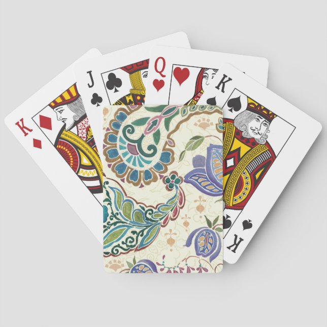 Whimsical Peacock Playing Cards (Back)