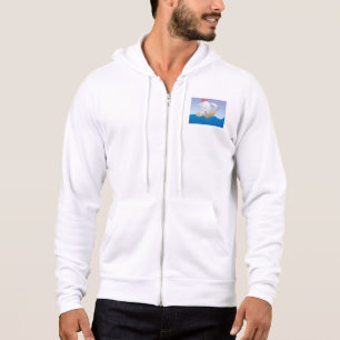 Whimsical Peanut Boat Minimalist Sailing Ship Hoodie