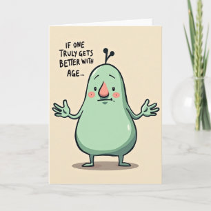 Whimsical Pear Birthday Card