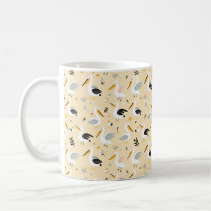 Whimsical Pelican Paradise Coffee Mug