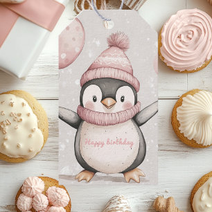 Whimsical Penguin Birthday    Happy Birthday Gift Tags