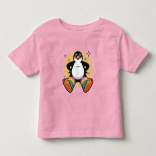 Whimsical Penguin Caroon Toddler T-Shirt