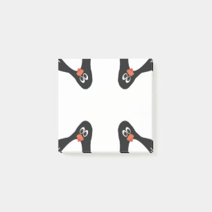 Whimsical Penguins in the corners notes