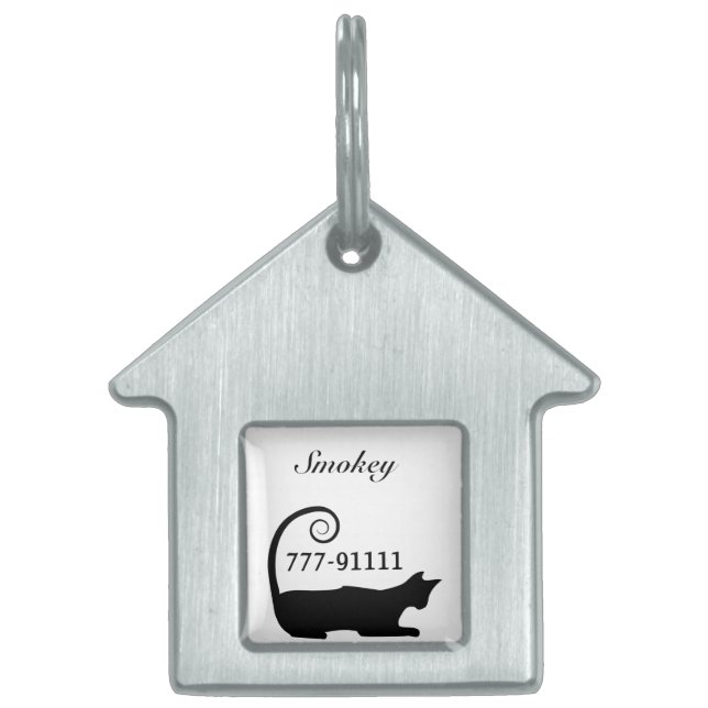 Whimsical Personalised Cat Tag (Front)