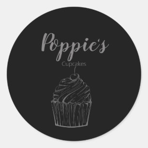 Whimsical Personalised Cupcake Round Stickers