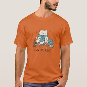 Whimsical Pet Art with Creative Hobby Tools T-Shirt