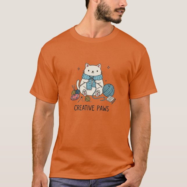 Whimsical Pet Art with Creative Hobby Tools T-Shirt (Front)