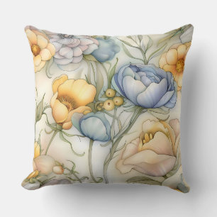 Whimsical Petal Illumination Botanical Cushion