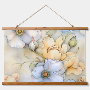 Whimsical Petal Illumination Botanical Hanging Tapestry