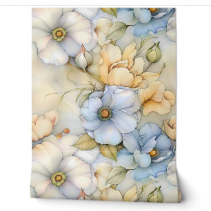 Whimsical Petal Illumination Botanical Wallpaper