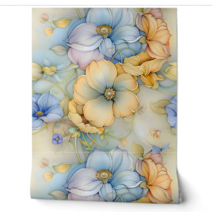 Whimsical Petal Illumination Botanical Wallpaper