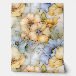 Whimsical Petal Illumination Botanical Wallpaper
