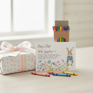 Whimsical Peter Rabbit Baby’s First Art Supplies Enclosure Card