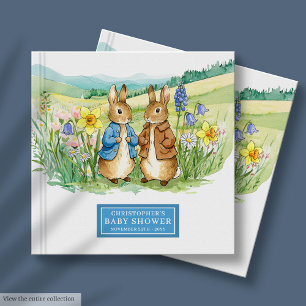 Whimsical Peter Rabbit Baby Shower Guest Book Boy