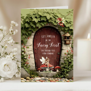 Whimsical Photo Fairy First Birthday Thank You