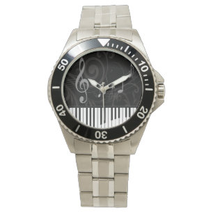 Whimsical Piano and Musical Notes Watch