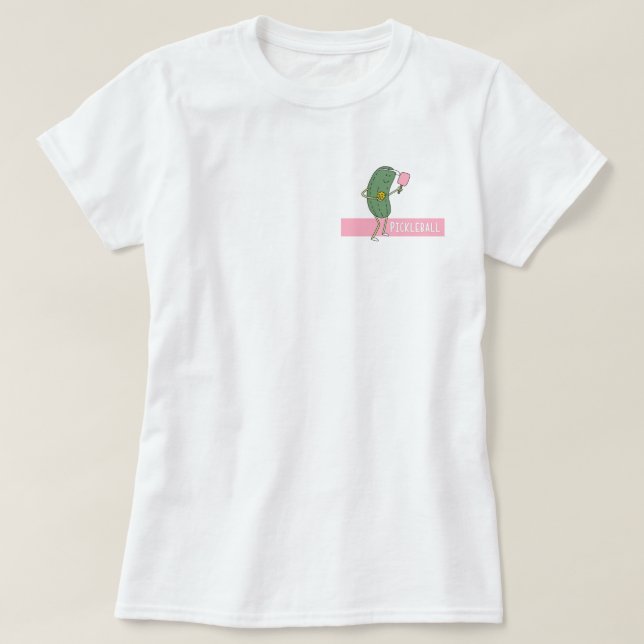 Whimsical Pickle Pickleball t-shirt for women (Design Front)