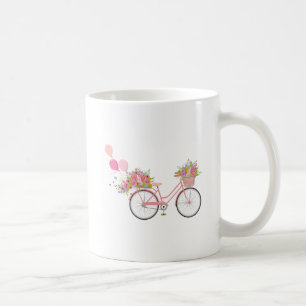 Whimsical Pink Bicycle Coffee Mug