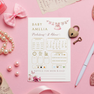 Whimsical Pink Classic Baby Predictions Advice