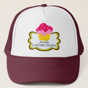 Whimsical Pink Cupcake Personalised Hat