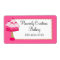 Whimsical Pink Cupcakes Custom Bakery Label