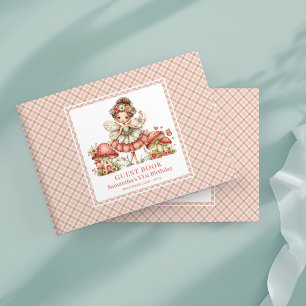 Whimsical Pink Fairy 3rd Birthday Guest Book