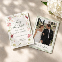 Whimsical Pink Floral Bow Photo Garden Wedding