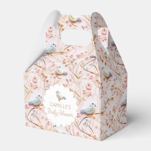 Whimsical Pink Floral Girl Baby Shower Favour Box
