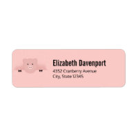 Whimsical Pink Pig Cute Farm Animal