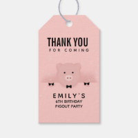 Whimsical Pink Pig Cute Farm Animal Birthday