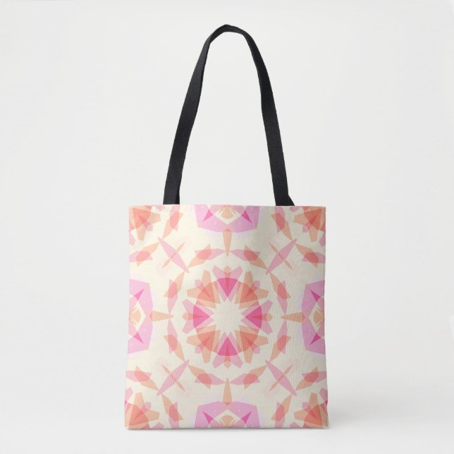 Whimsical Pink Star Girly Pattern Dopamine Decor Tote Bag (Front)