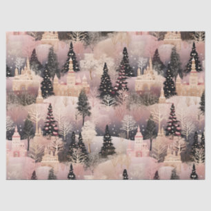 Whimsical Pink Winter Landscape (2) Tissue Paper