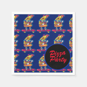 Whimsical Pizza Party Napkin