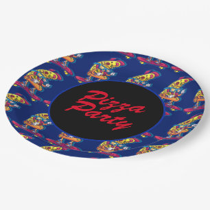 Whimsical Pizza Party Paper Plate