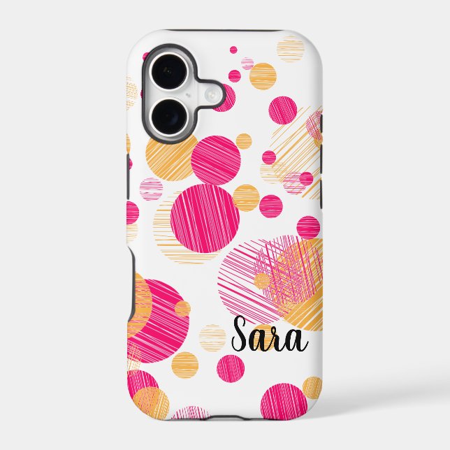 Whimsical Polka-Dot Phone Case (Back)