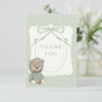 Whimsical Polkadot Vintage Teddy Bear Baby Shower