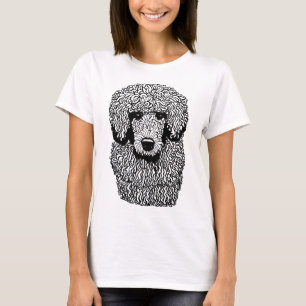 Whimsical Poodle Dog Head Animals Pets art T-Shirt