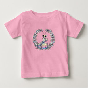 Whimsical Praying Mantis And Mountain Laurel Bloss Baby T-Shirt