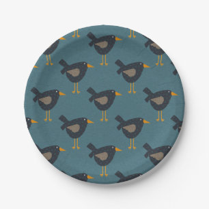 Whimsical Prim Crow Paper Plates
