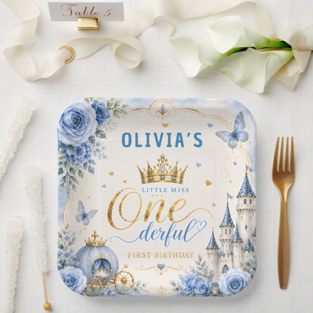 Whimsical Princess Birthday Paper Plate (Wedding)